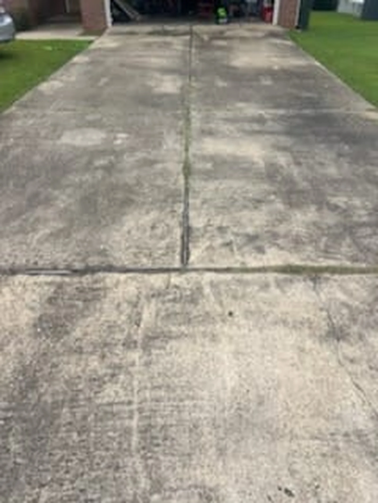 Driveway after pressure wash
